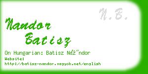 nandor batisz business card